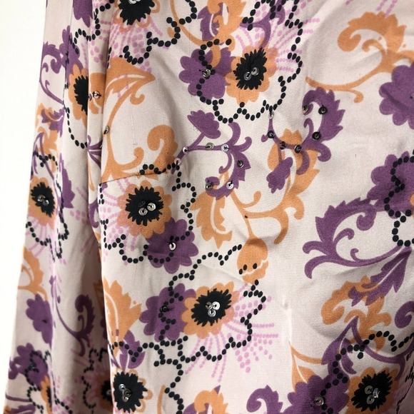 Alexis Kari Wrap Dress Sequin Floral Print  Long Sleeve Multicolor Size XS - Picture 15 of 16
